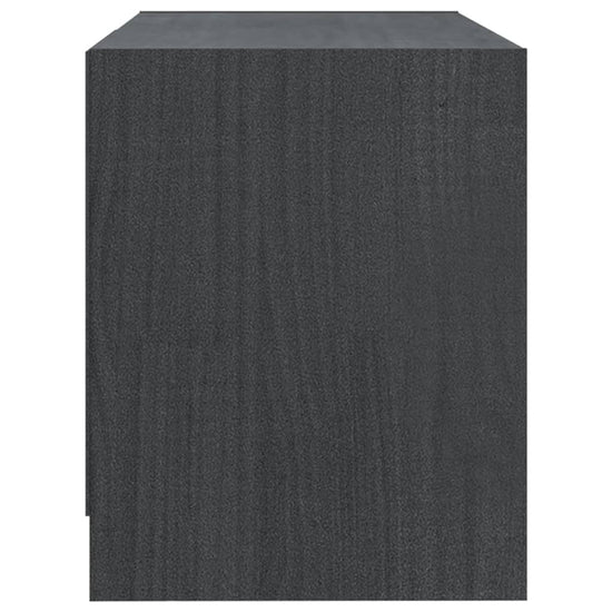 Tv-meubel 80x31x39 cm massief grenenhout grijs MeubelReus