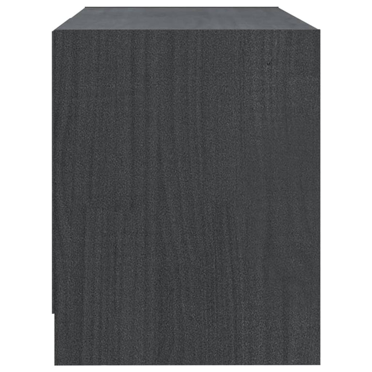 Tv-meubel 80x31x39 cm massief grenenhout grijs MeubelReus