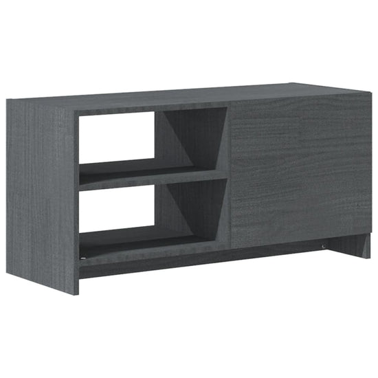 Tv-meubel 80x31x39 cm massief grenenhout grijs MeubelReus