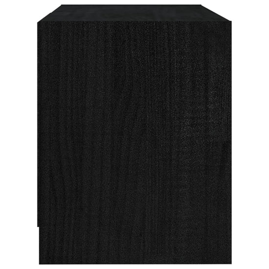 Tv-meubel 80x31x39 cm massief grenenhout zwart MeubelReus
