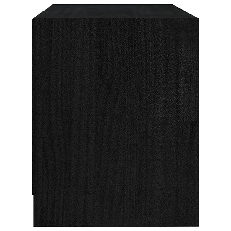 Tv-meubel 80x31x39 cm massief grenenhout zwart MeubelReus