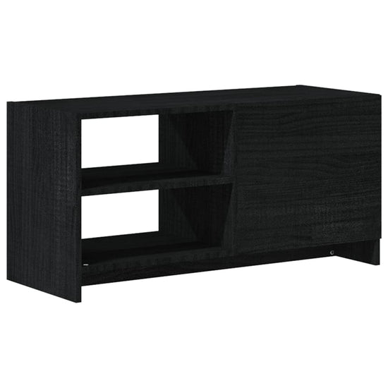 Tv-meubel 80x31x39 cm massief grenenhout zwart MeubelReus