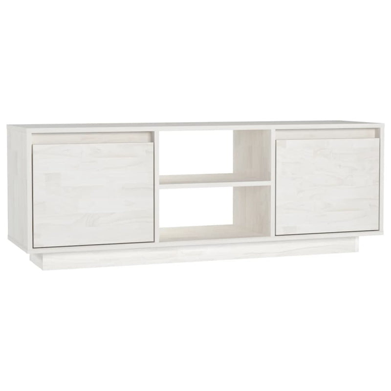 Tv-meubel 110x30x40 cm massief grenenhout wit MeubelReus