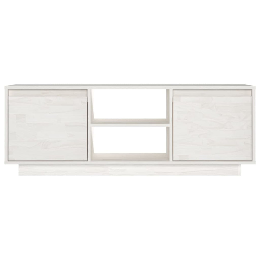 Tv-meubel 110x30x40 cm massief grenenhout wit MeubelReus