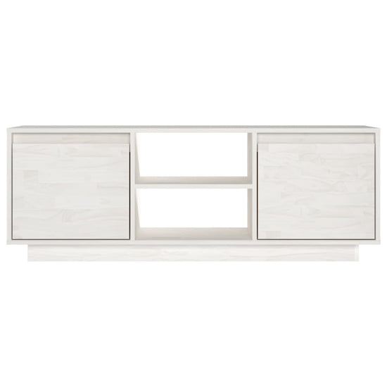 Tv-meubel 110x30x40 cm massief grenenhout wit MeubelReus