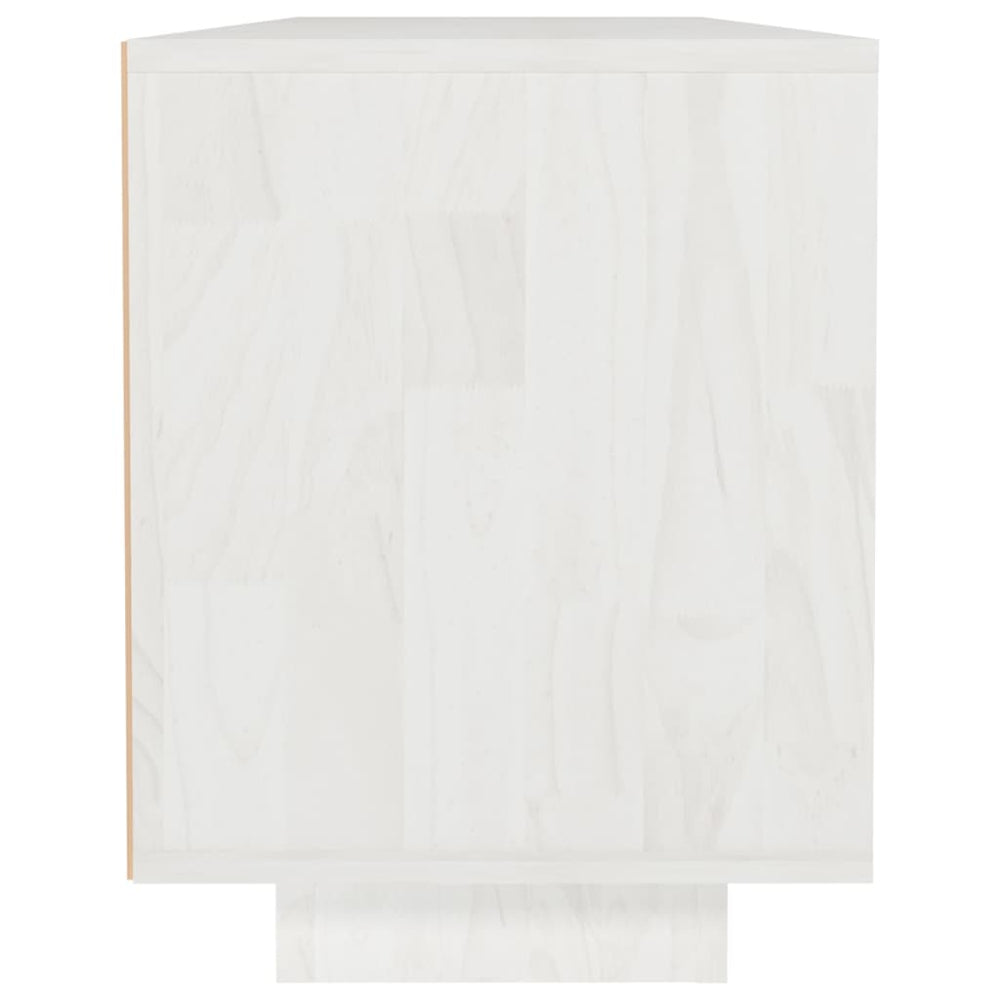 Tv-meubel 110x30x40 cm massief grenenhout wit MeubelReus