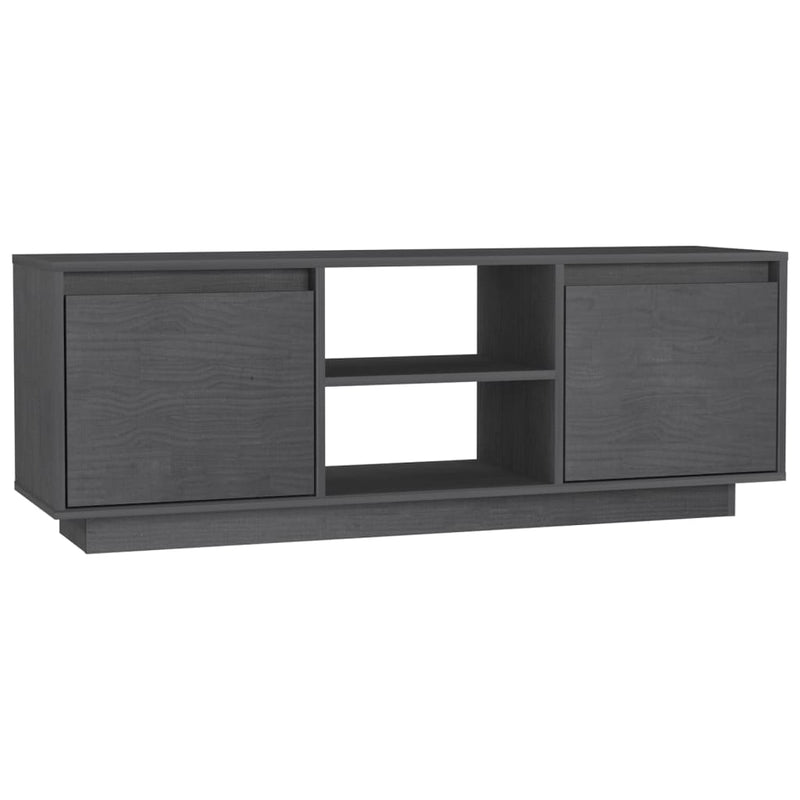 Tv-meubel 110x30x40 cm massief grenenhout grijs MeubelReus