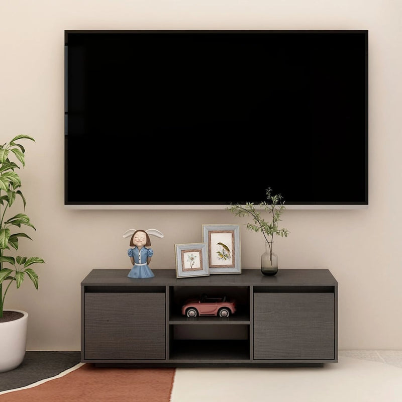 Tv-meubel 110x30x40 cm massief grenenhout grijs MeubelReus
