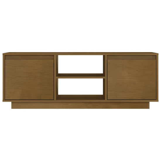 Tv-meubel 110x30x40 cm massief grenenhout honingbruin MeubelReus
