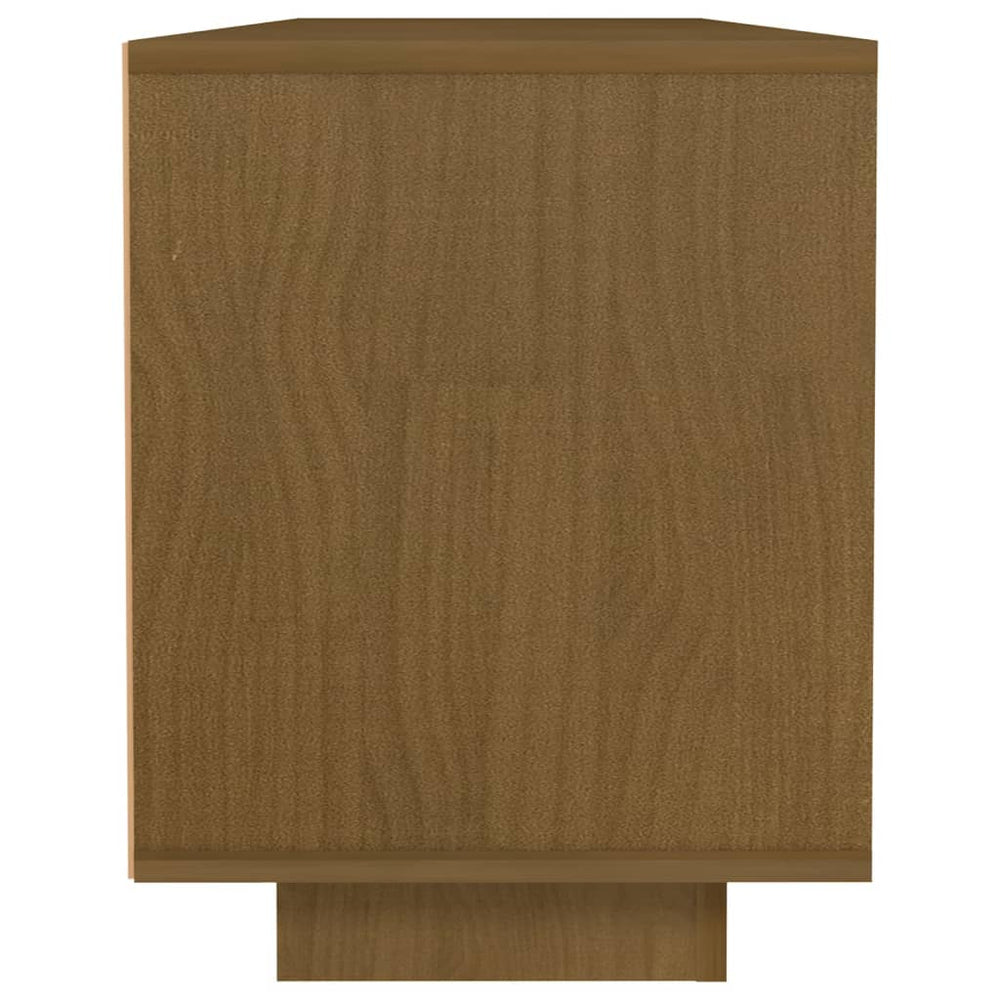 Tv-meubel 110x30x40 cm massief grenenhout honingbruin MeubelReus