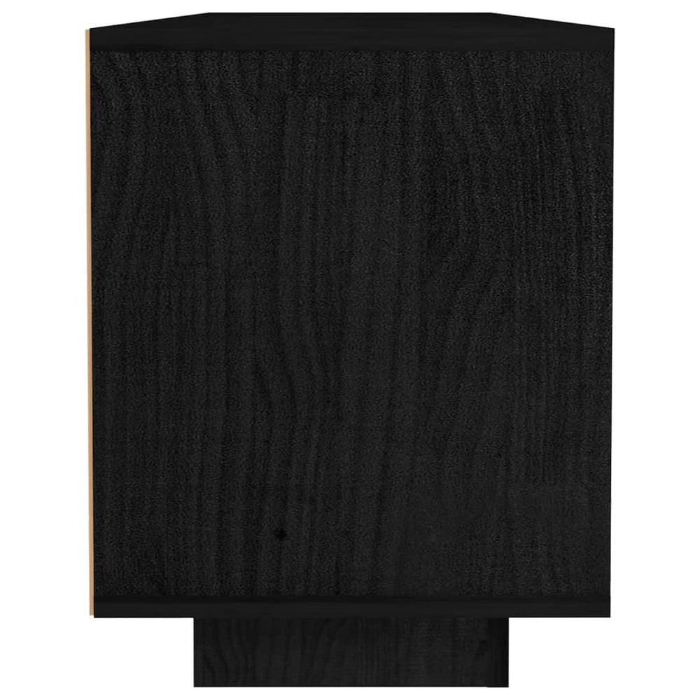 Tv-meubel 110x30x40 cm massief grenenhout zwart MeubelReus