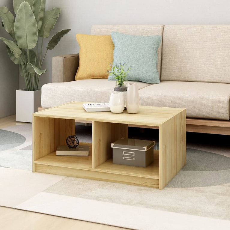 809906 vidaXL Salontafel 75x50x33,5 cm Massief Hout Grenen MeubelReus