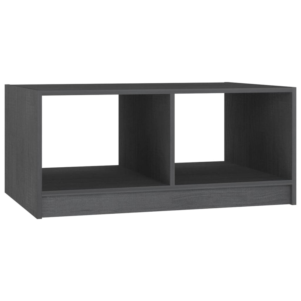 Salontafel 75x50x33,5 cm massief grenenhout grijs MeubelReus