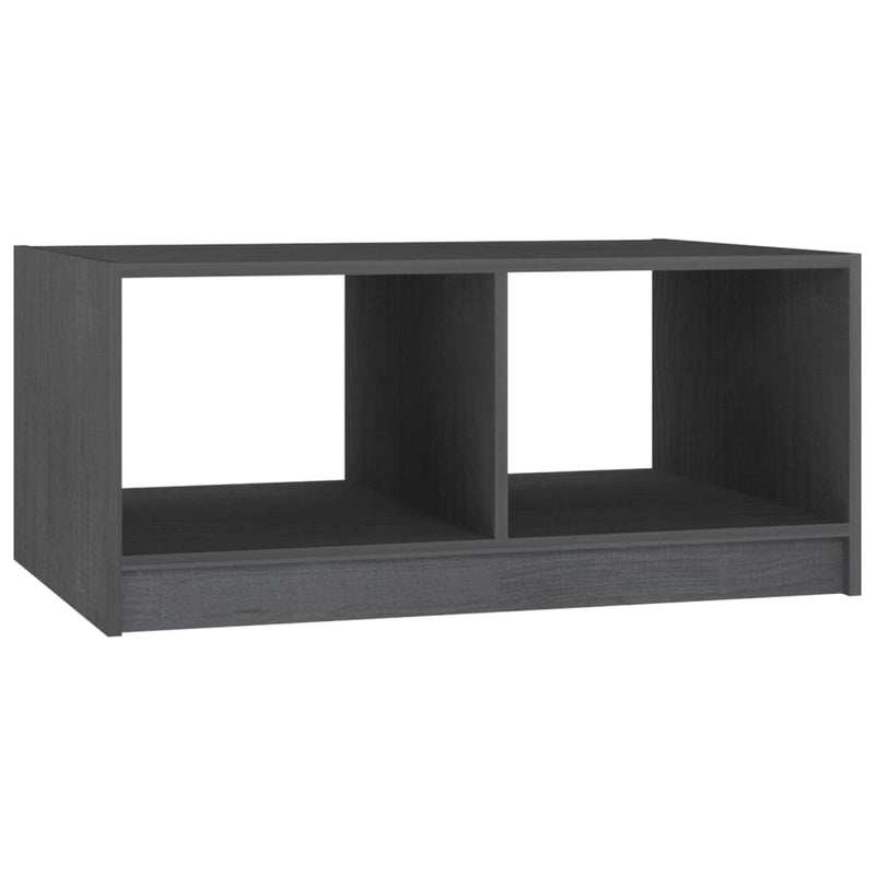 Salontafel 75x50x33,5 cm massief grenenhout grijs MeubelReus