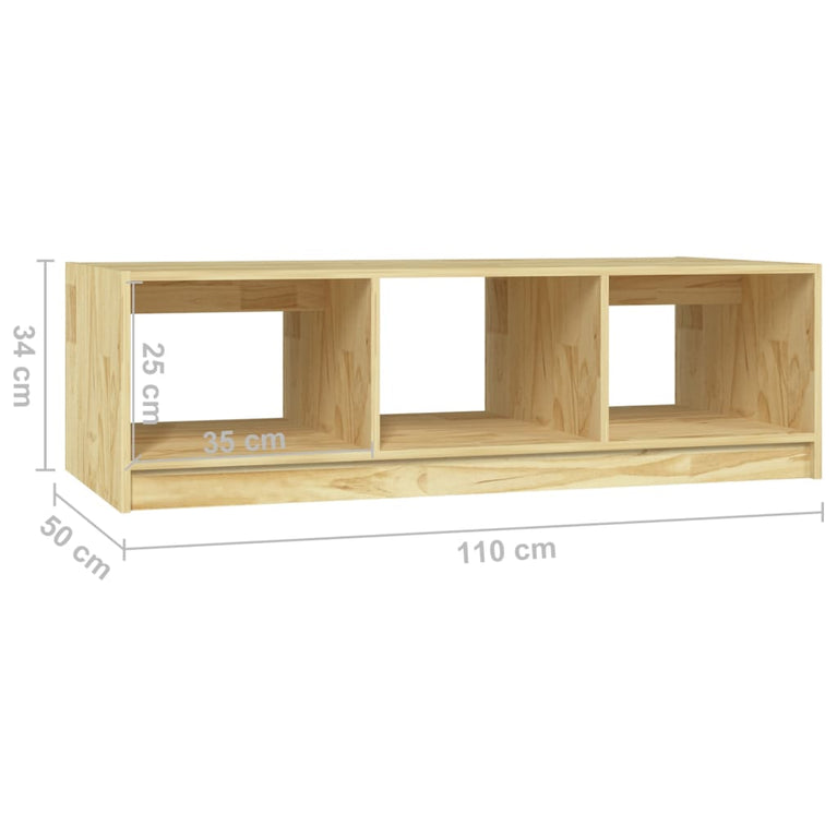 Salontafel 110x50x34 cm massief vurenhout MeubelReus