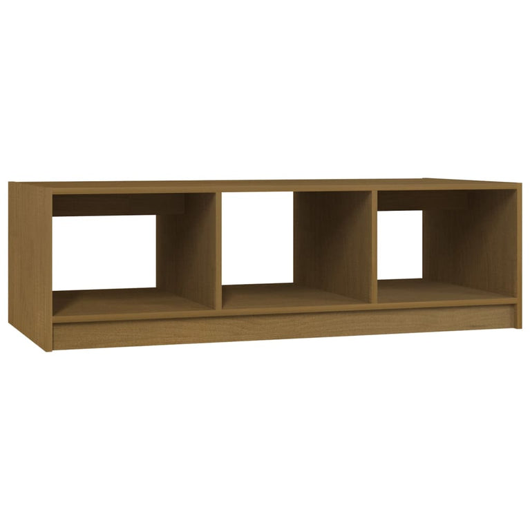 Salontafel 110x50x34 cm massief grenenhout honingbruin MeubelReus