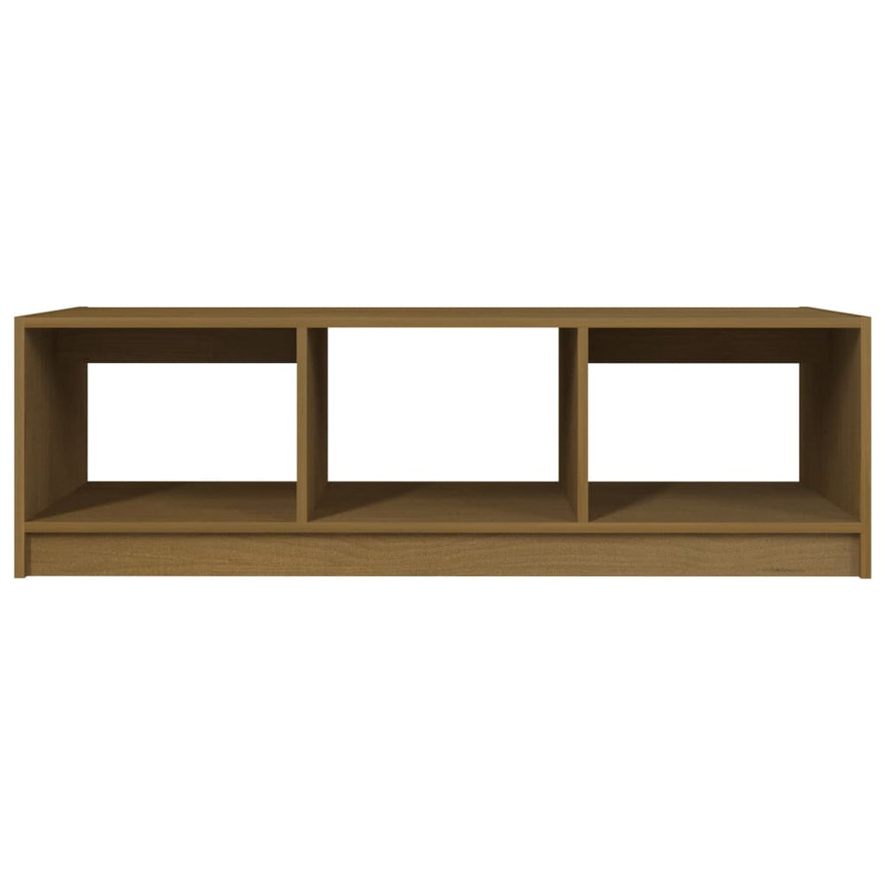 Salontafel 110x50x34 cm massief grenenhout honingbruin MeubelReus