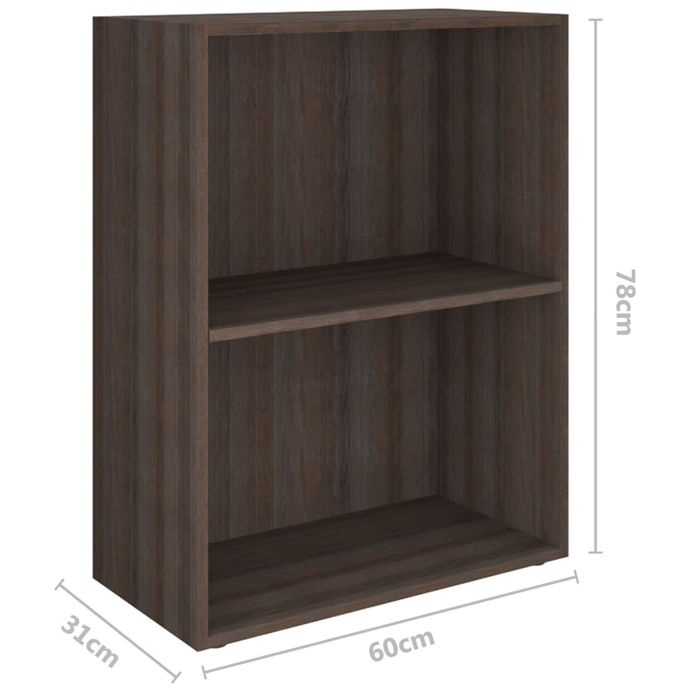 Boekenkast 60x31x78 cm spaanplaat grijs sonoma eikenkleurig MeubelReus