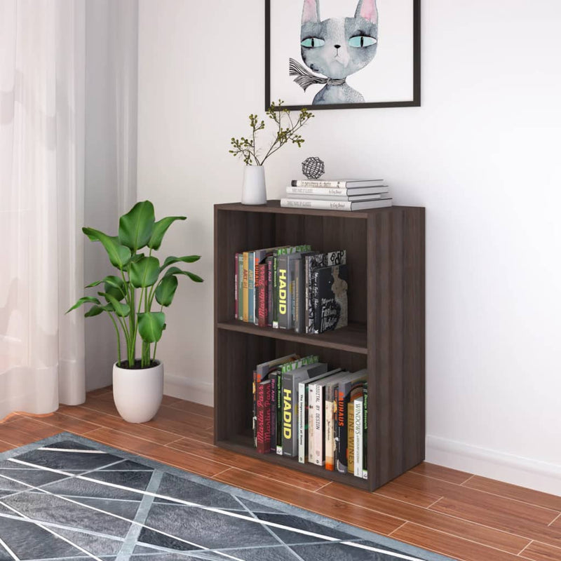 Boekenkast 60x31x78 cm spaanplaat grijs sonoma eikenkleurig MeubelReus