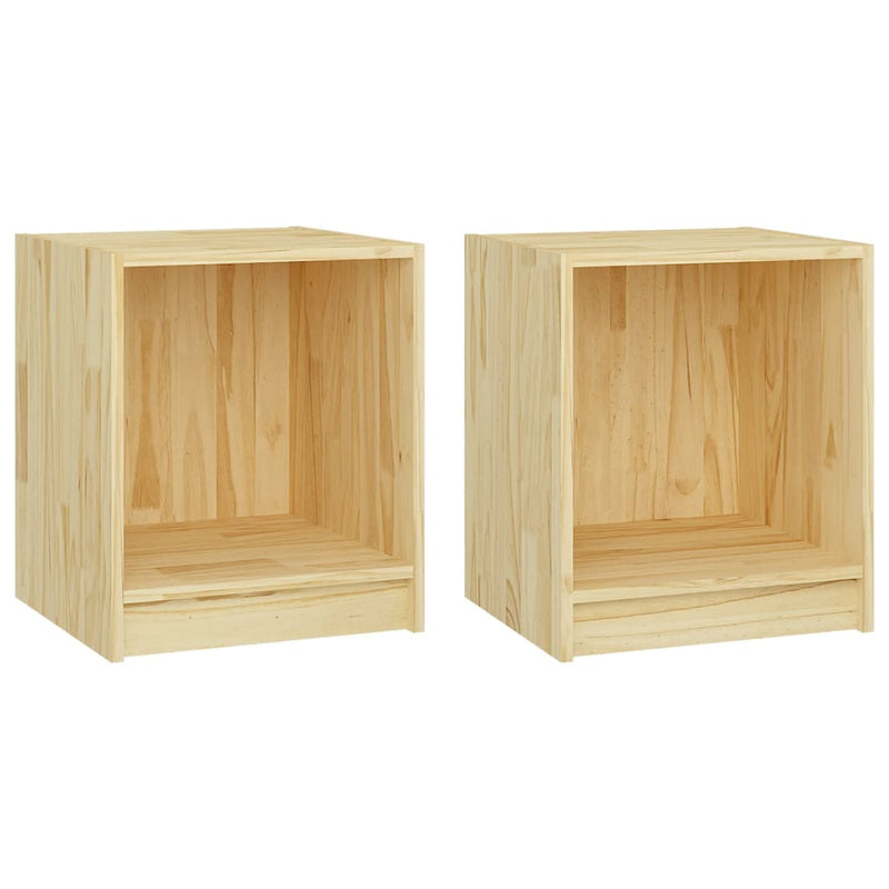 Nachtkastjes 2 st 35,5x33,5x41,5 cm massief grenenhout MeubelReus