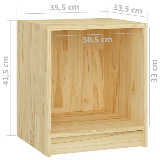Nachtkastjes 2 st 35,5x33,5x41,5 cm massief grenenhout MeubelReus