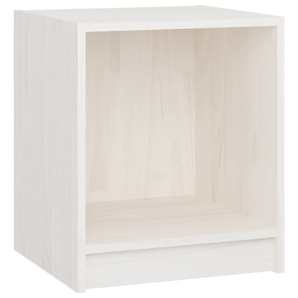 Nachtkastjes 2st 35,5x33,5x41,5 cm massief grenenhout wit MeubelReus