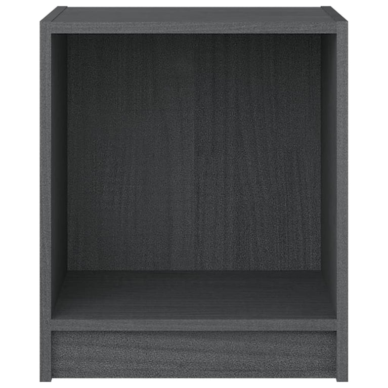 Nachtkastje 35,5x33,5x41,5 cm massief grenenhout grijs MeubelReus