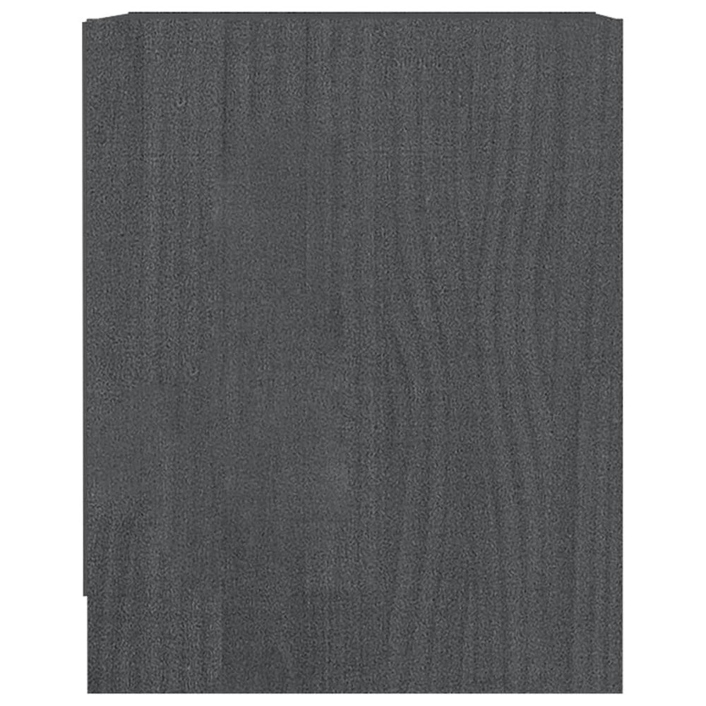 Nachtkastje 35,5x33,5x41,5 cm massief grenenhout grijs MeubelReus