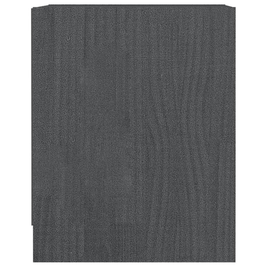 Nachtkastje 35,5x33,5x41,5 cm massief grenenhout grijs MeubelReus
