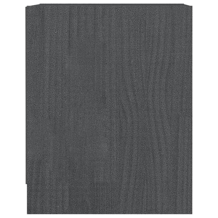 Nachtkastje 35,5x33,5x41,5 cm massief grenenhout grijs MeubelReus