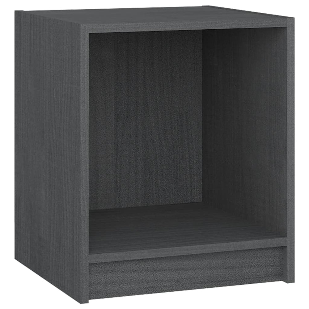 Nachtkastjes 2st 35,5x33,5x41,5 cm massief grenenhout grijs MeubelReus