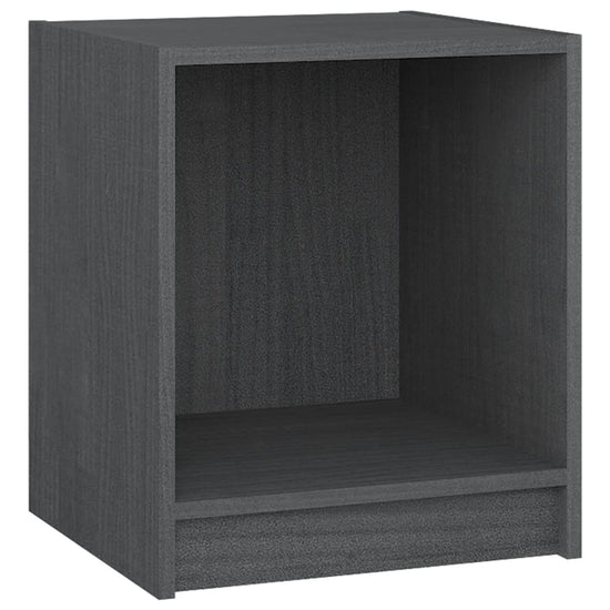 Nachtkastjes 2st 35,5x33,5x41,5 cm massief grenenhout grijs MeubelReus