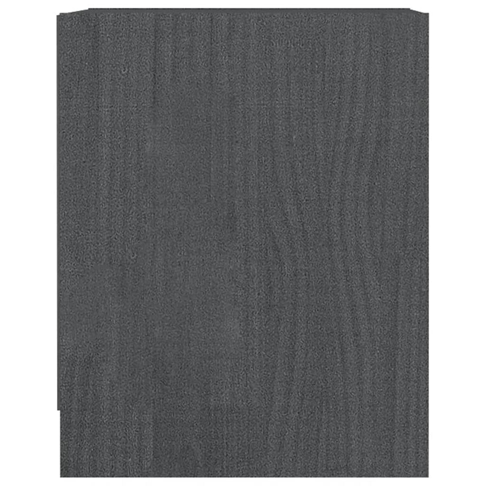 Nachtkastjes 2st 35,5x33,5x41,5 cm massief grenenhout grijs MeubelReus