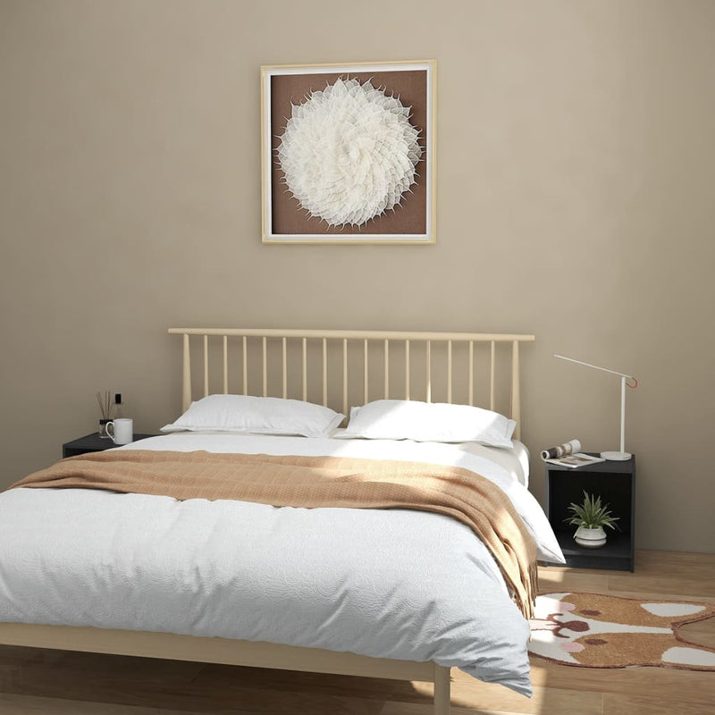 Nachtkastjes 2st 35,5x33,5x41,5 cm massief grenenhout grijs MeubelReus
