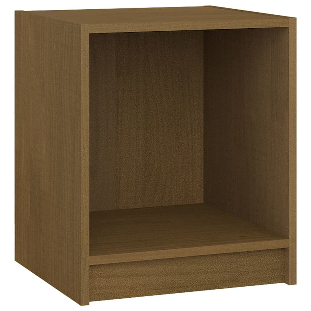 Nachtkastje 35,5x33,5x41,5 cm massief grenenhout honingbruin MeubelReus