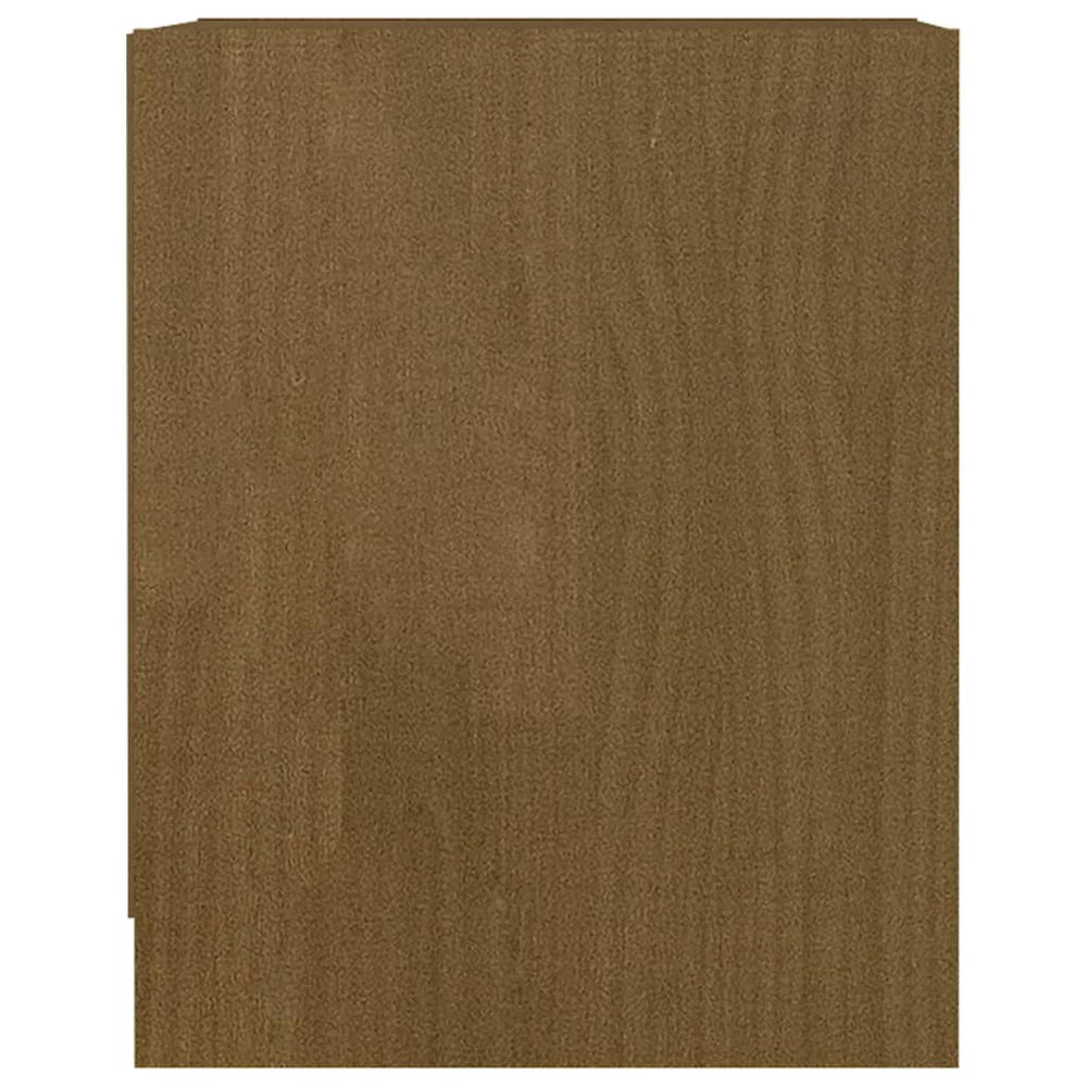 Nachtkastje 35,5x33,5x41,5 cm massief grenenhout honingbruin MeubelReus