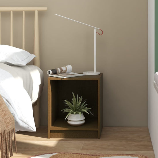 Nachtkastjes 2st 35,5x33,5x41,5 cm grenenhout honingbruin MeubelReus