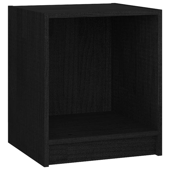 Nachtkastjes 2 st 35,5x33,5x41,5 cm massief grenenhout zwart MeubelReus