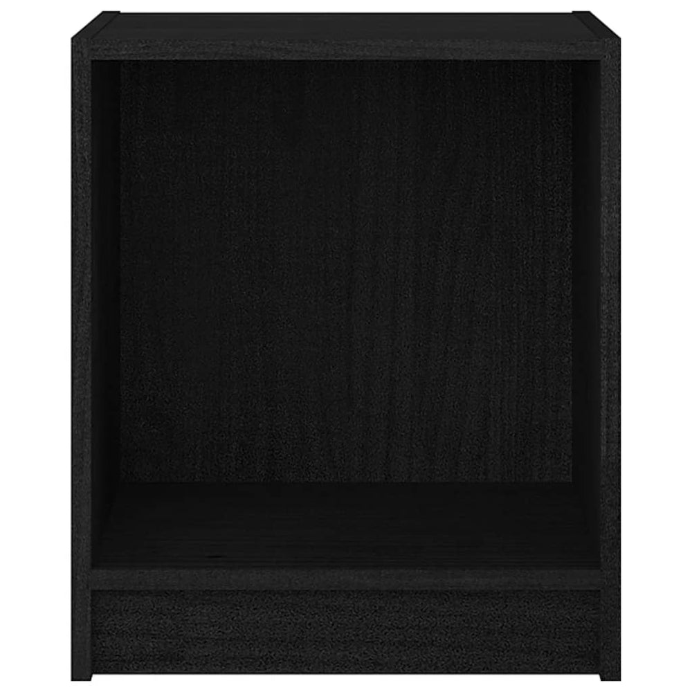 Nachtkastjes 2 st 35,5x33,5x41,5 cm massief grenenhout zwart MeubelReus