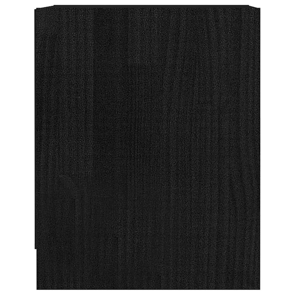 Nachtkastjes 2 st 35,5x33,5x41,5 cm massief grenenhout zwart MeubelReus