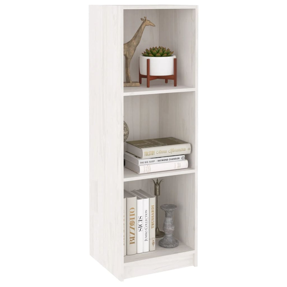Boekenkast/kamerscherm 36x33x110 cm massief grenenhout wit MeubelReus