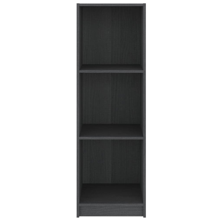 Boekenkast/kamerscherm 36x33x110 cm massief grenenhout grijs MeubelReus
