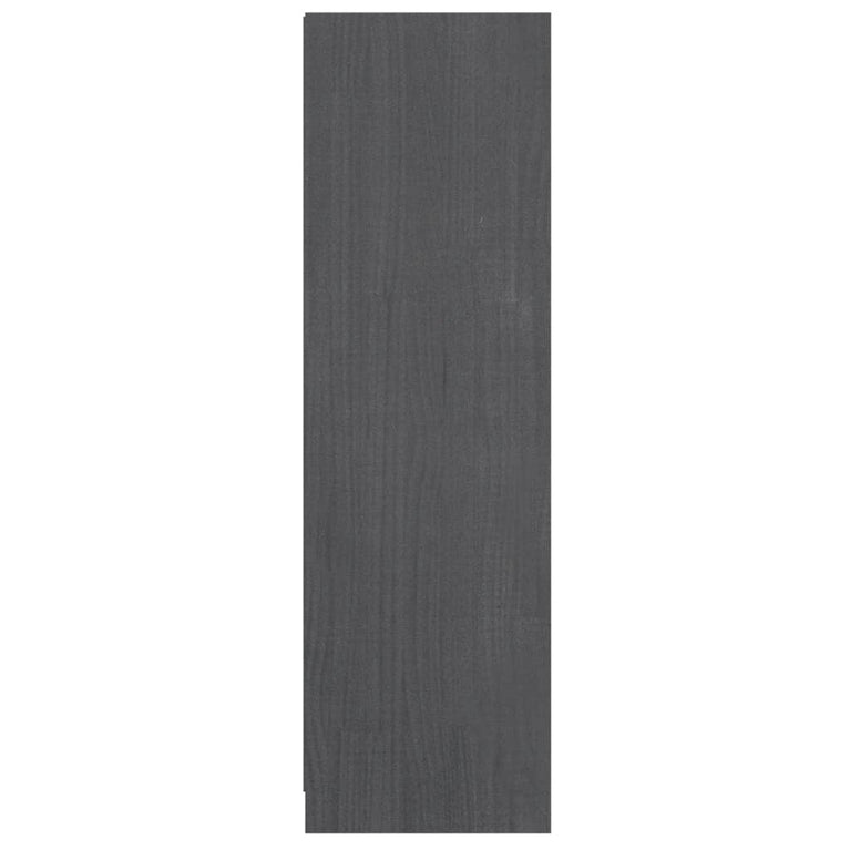 Boekenkast/kamerscherm 36x33x110 cm massief grenenhout grijs MeubelReus
