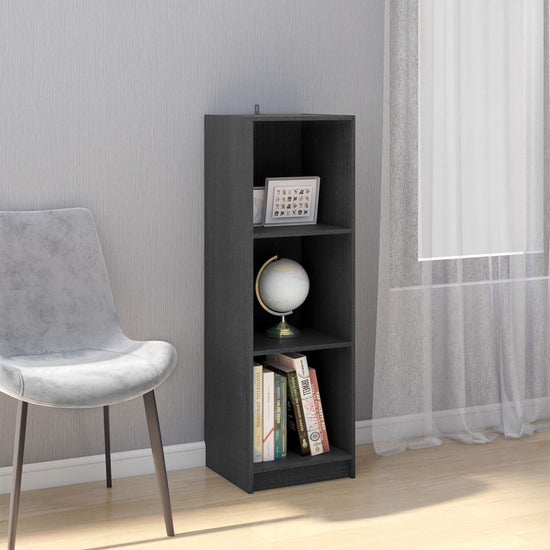 Boekenkast/kamerscherm 36x33x110 cm massief grenenhout grijs MeubelReus
