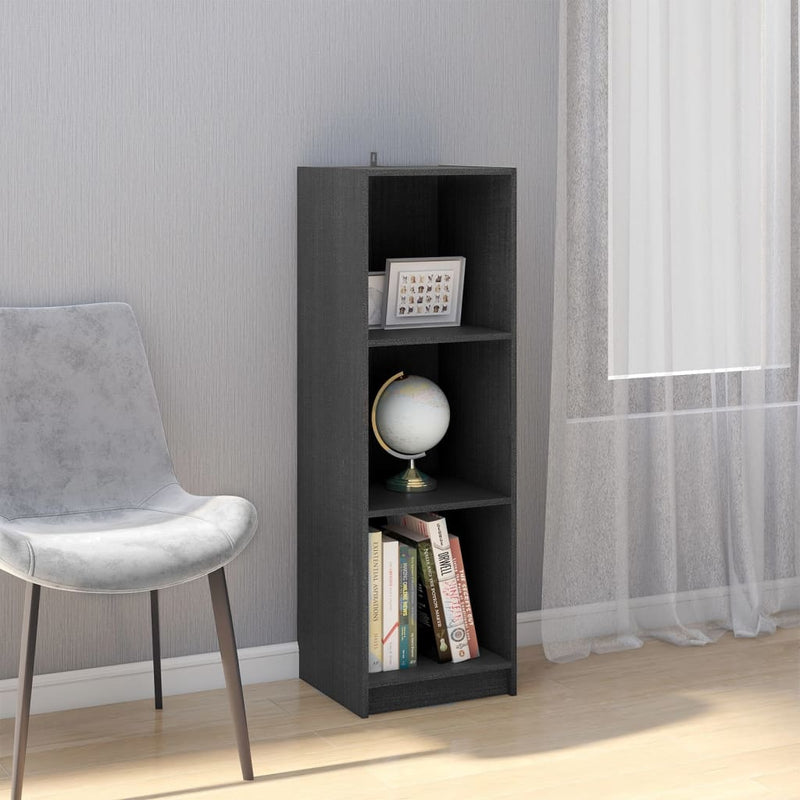 Boekenkast/kamerscherm 36x33x110 cm massief grenenhout grijs MeubelReus