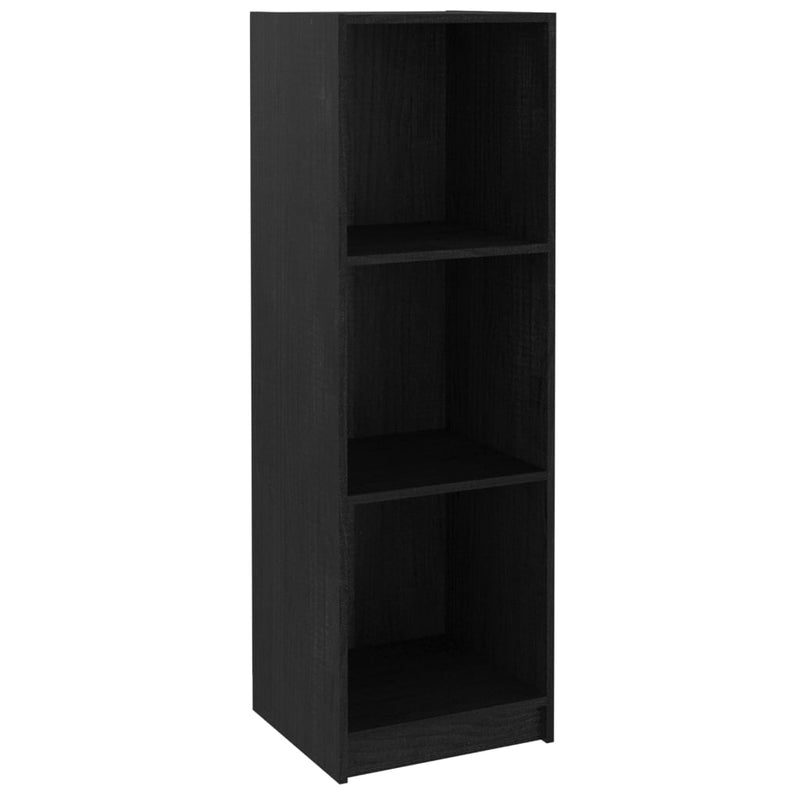 Boekenkast/kamerscherm 36x33x110 cm massief grenenhout zwart MeubelReus