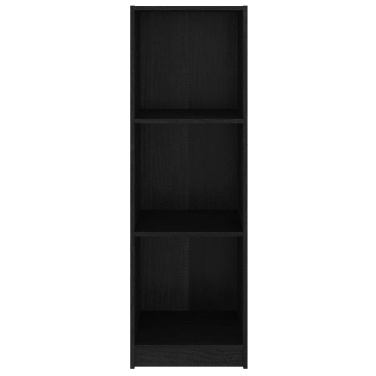 Boekenkast/kamerscherm 36x33x110 cm massief grenenhout zwart MeubelReus
