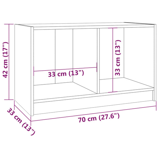Tv-meubel 70x33x42 cm massief grenenhout MeubelReus