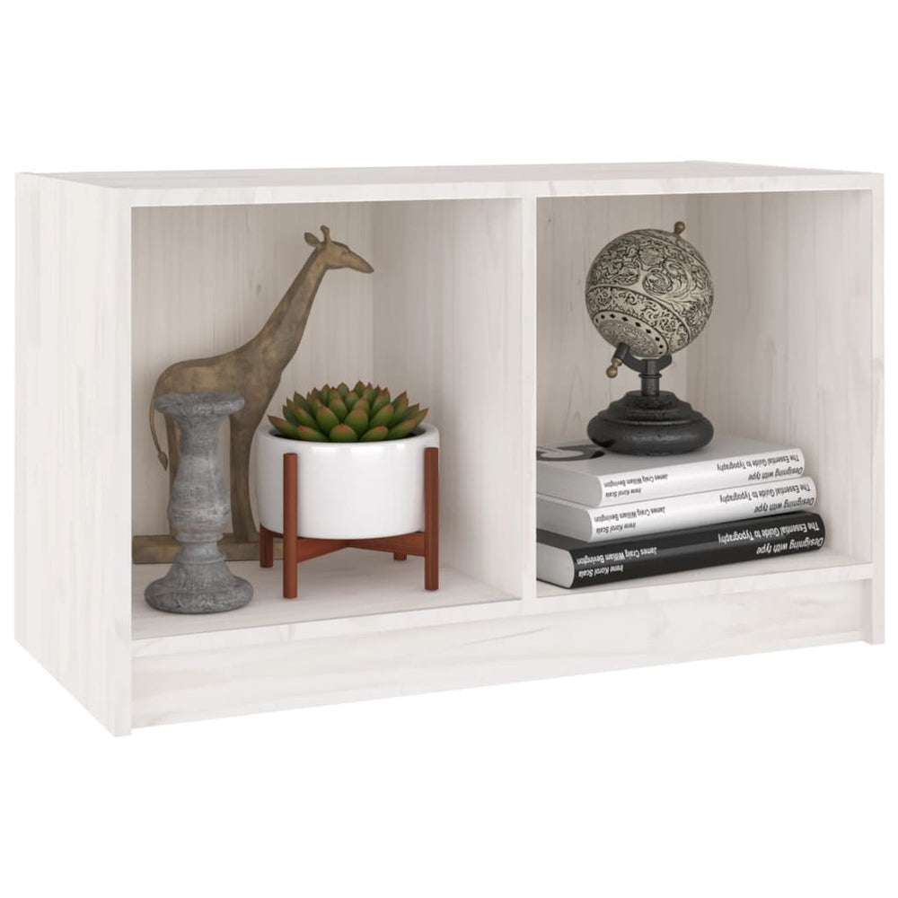 Tv-meubel 70x33x42 cm massief grenenhout wit MeubelReus