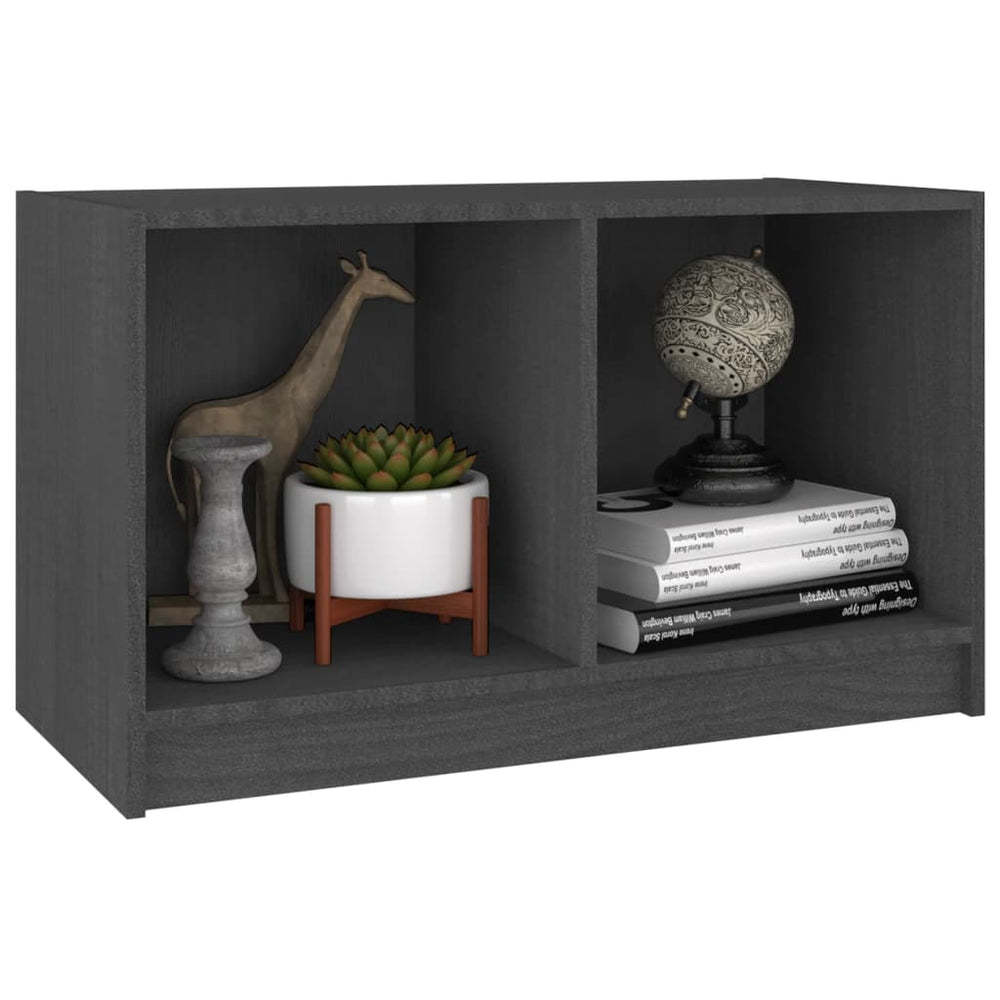 Tv-meubel 70x33x42 cm massief grenenhout grijs MeubelReus